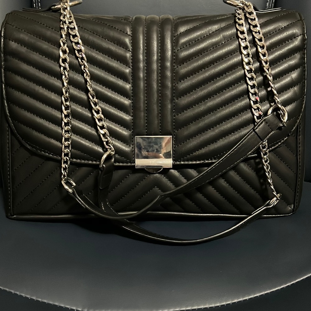 Top Shop Quilted Faux Leather Handbag